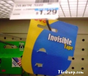Invisible tape? No really it’s invisible!