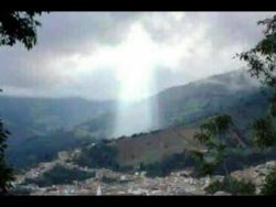 Figure Of Jesus Appears Above Colombian City After Landslide