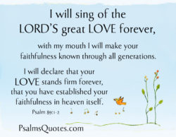 Psalms About Love: Psalm 89:1-2