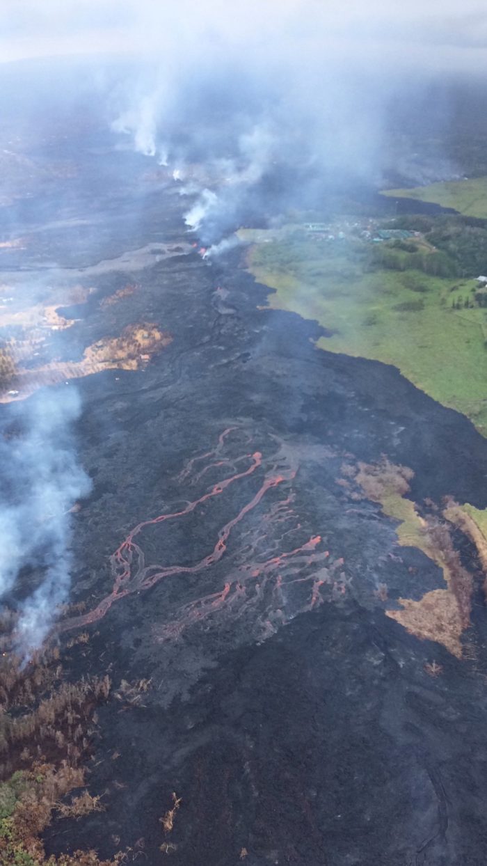 Intense Lava Eruption from Kilauea’s Lower East Rift Zone