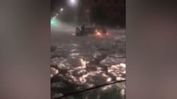 Freak Hailstorm Floods Rome Leaving Residents Trapped