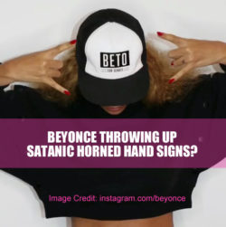 Beyonce Throws Satanic Horned Hand Signs for Election Day