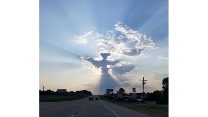 Newlyweds Spot “Angel” in the Clouds