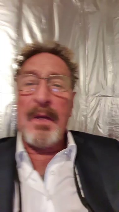 John McAfee posted one of the realest videos ever
