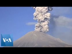 Popocatepetl Volcano in Mexico Spits Hot Rock & Ash