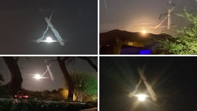Bizarre smoke pyramid seen over Phoenix
